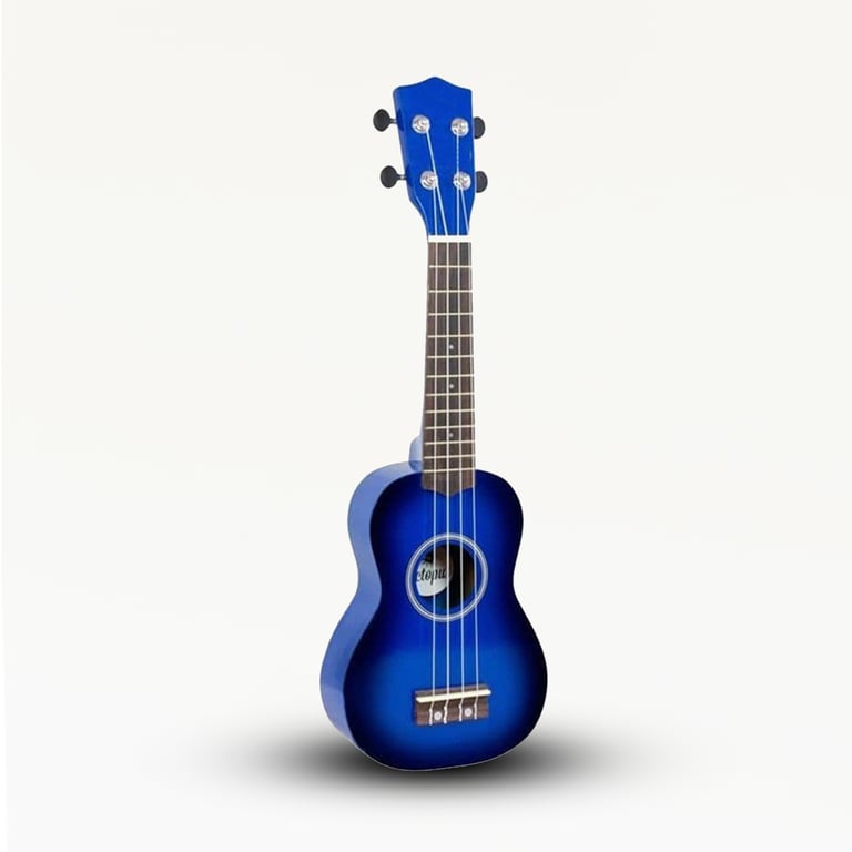 4-String Artisan Sunburst Ukulele - Blue Finish (Handcrafted)