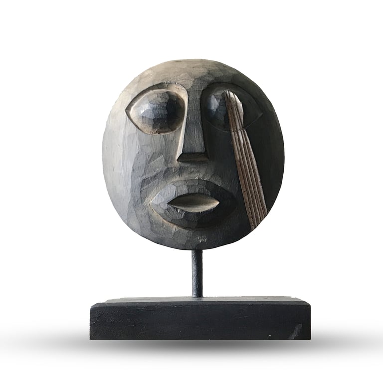 Tribal Decorative Mask (27x20cm) - Antique Timor Style