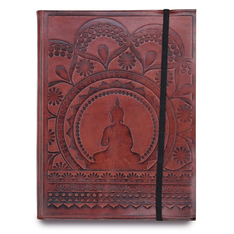 Medium Leather Mandala Notebook (Strap Included)