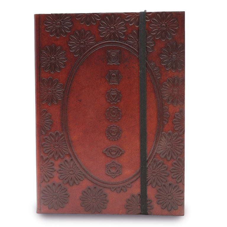 Chakra Mandala Small Notebook with Strap - Spiritual Journal for Meditation and Mindfulness