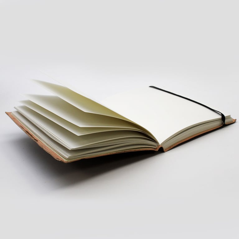 Leather-Bound Chakra Mandala Notebook (Medium Size, With Strap)