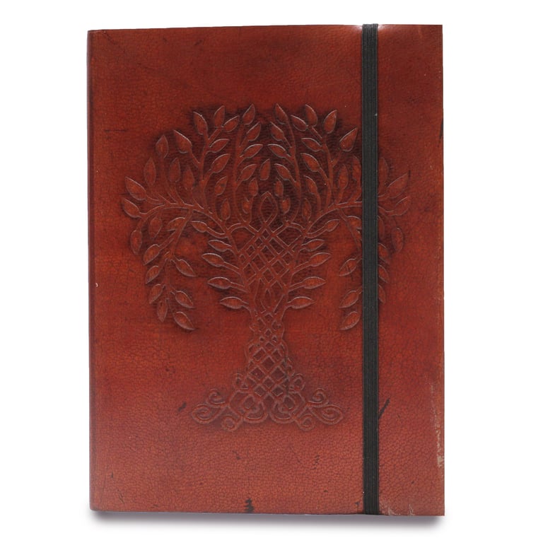 Tree of Life Small Notebook with Adjustable Strap for Travel and Nature Journaling