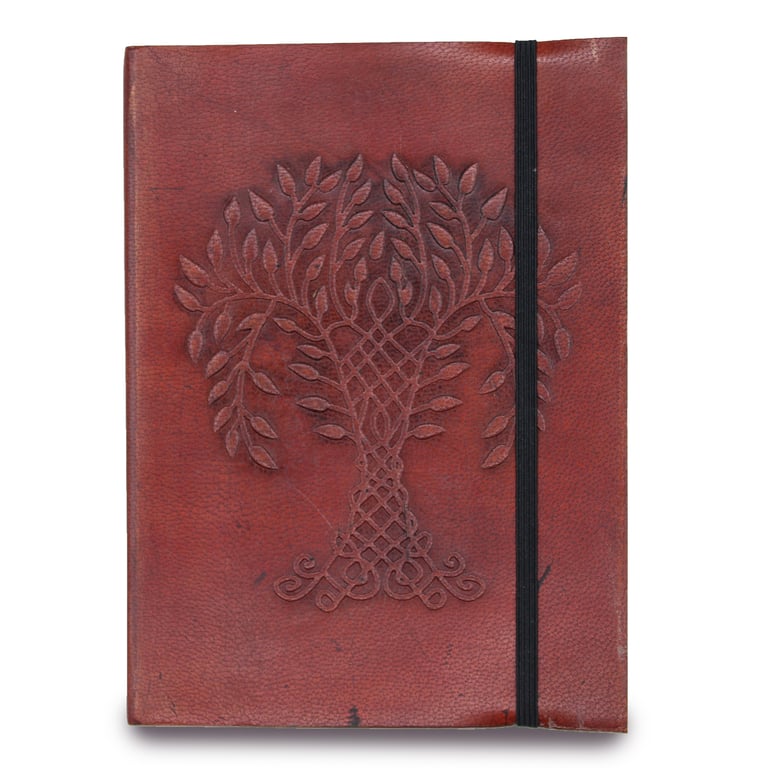 Tree of Life Small Notebook with Adjustable Strap for Travel and Nature Journaling