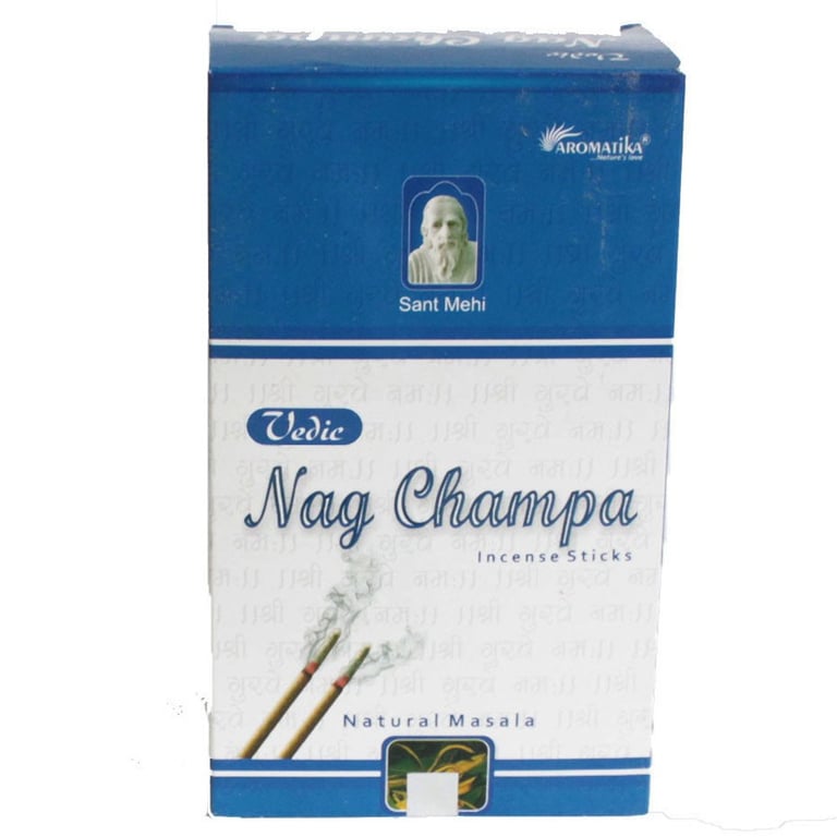Vedic Nag Champa Incense Sticks - Calming Spiritual Aromatherapy for Meditation and Home Relaxation