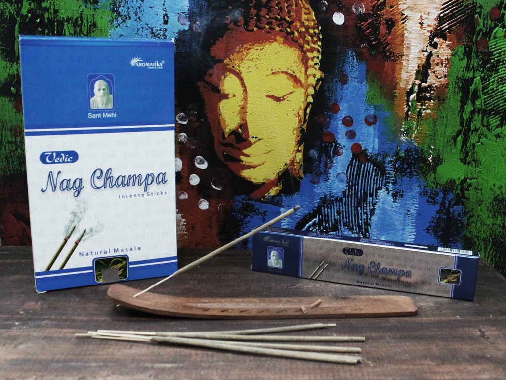 Vedic Nag Champa Incense Sticks - Calming Spiritual Aromatherapy for Meditation and Home Relaxation