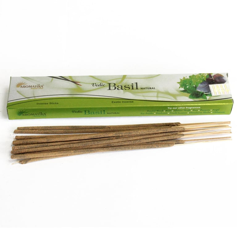 Vedic Basil Incense Sticks - Natural Aromatherapy for Home and Spiritual Use