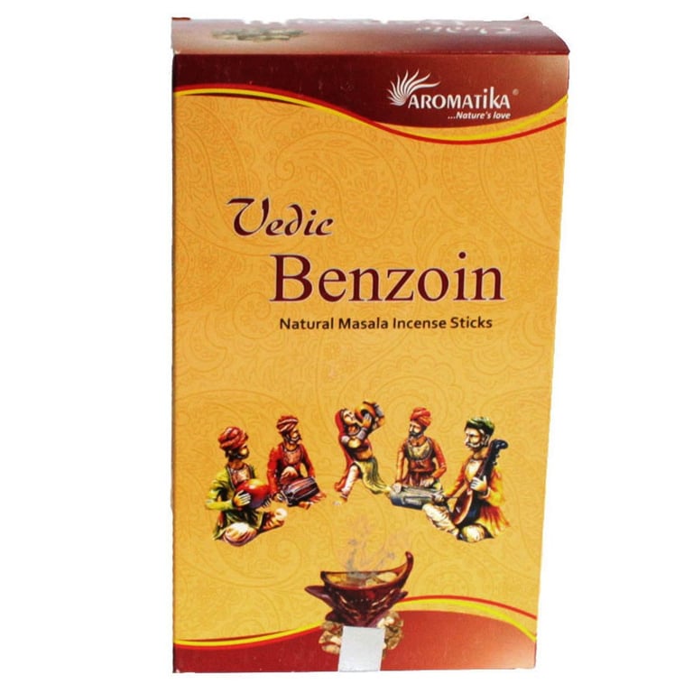 Vedic Benzoin Incense Sticks - Natural Home Aromatherapy and Spiritual Relaxation