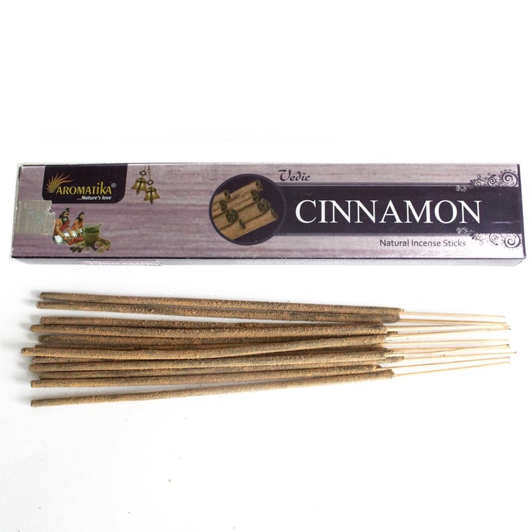 Vedic Cinnamon Incense Sticks - Natural Spiritual Aromatherapy for Home Relaxation
