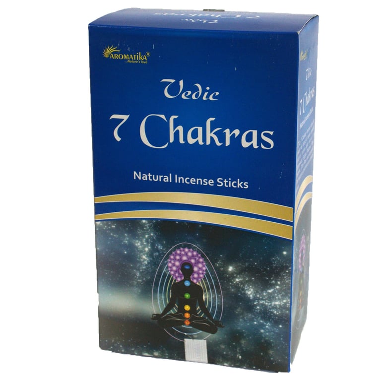 Vedic 7 Chakras Incense Sticks - Natural Spiritual Home Aromatherapy