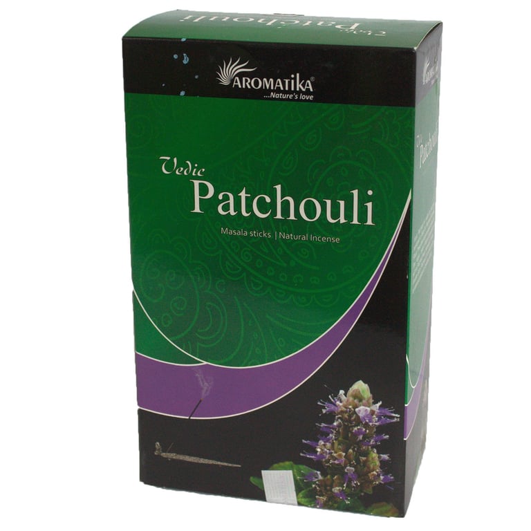 Vedic Patchouli Incense Sticks - Natural Calming Fragrance for Home & Spiritual Use