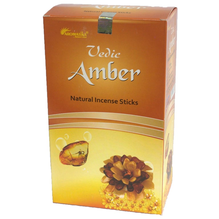 Vedic Amber Incense Sticks - Natural Aromatherapy for Spiritual Home Decor