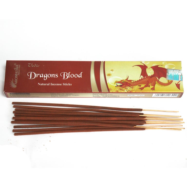 Vedic Dragons Blood Incense Sticks - Sacred Home Fragrance & Spiritual Indian Aroma
