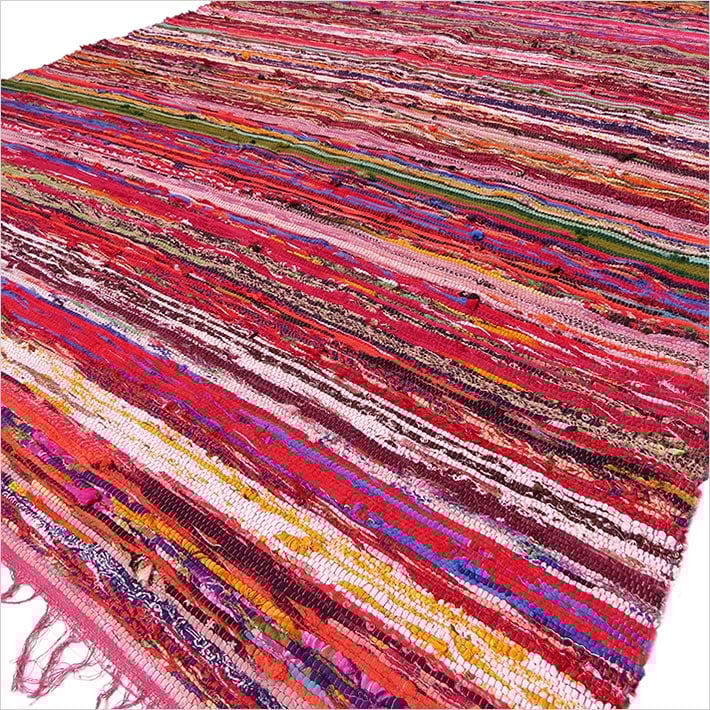 90cm x 150 Rag Rug (Luxury) - Red (Brand Name)