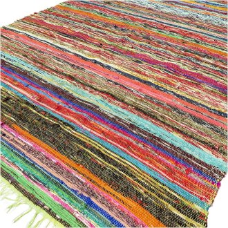90cm x 151 Rag Rug - Luxury Green (Brand Model)