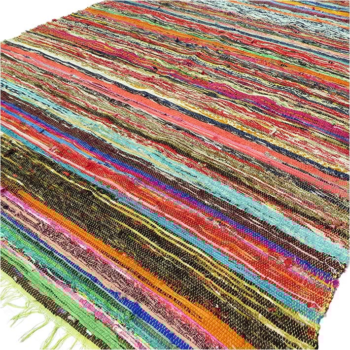 90cm x 151 Rag Rug - Luxury Green (Brand Model)