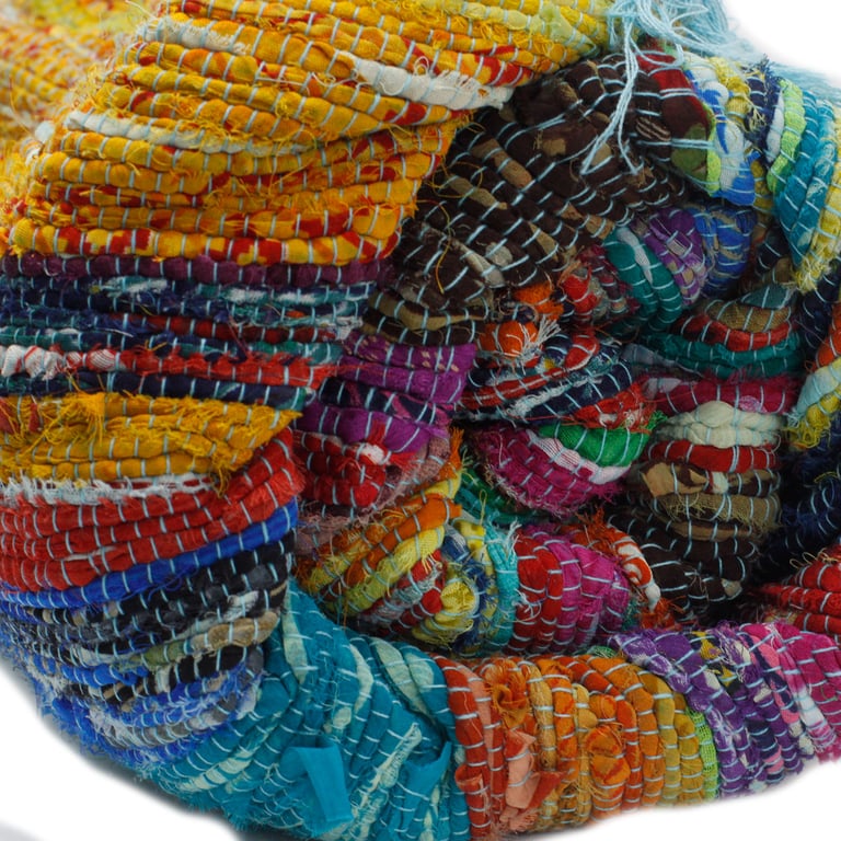 90cm x 153 Luxury Blue Rag Rug - Premium Quality
