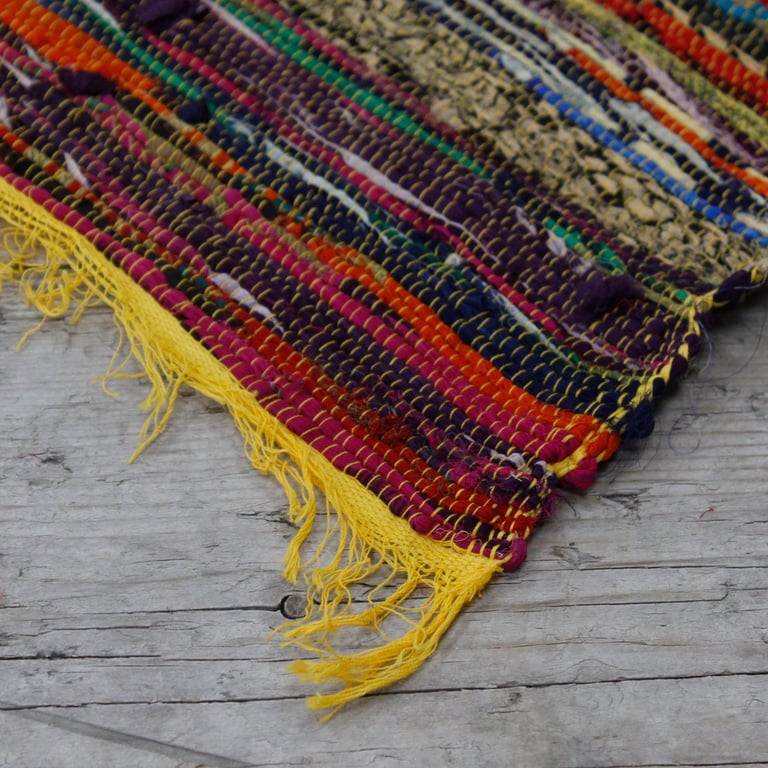 90cm x 154 Rag Rug (Luxury) - Yellow