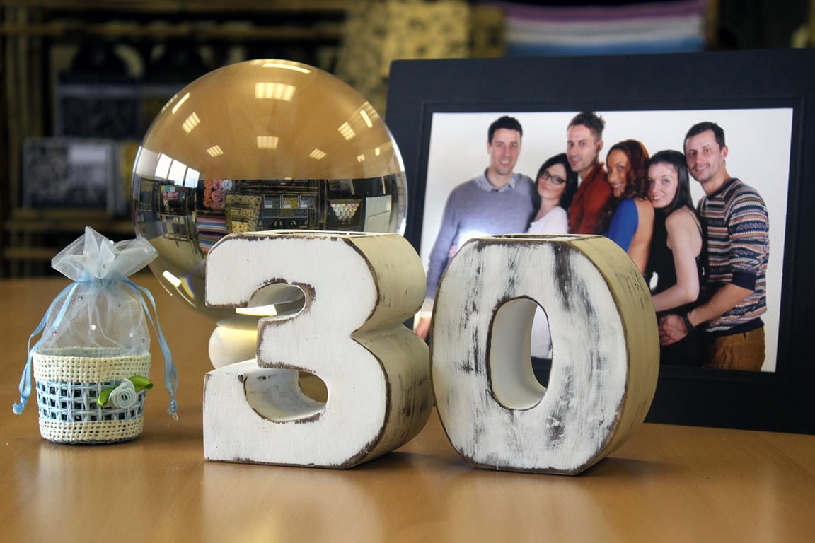 Wooden Birthday Numbers - Number 3 Decorative Wooden Numeral Party Decoration