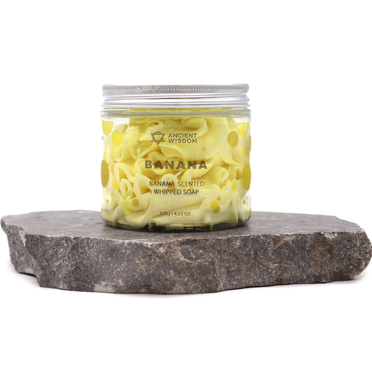 Banana Whipped Natural Soap - 120g Fragrance-Free Skincare Soap