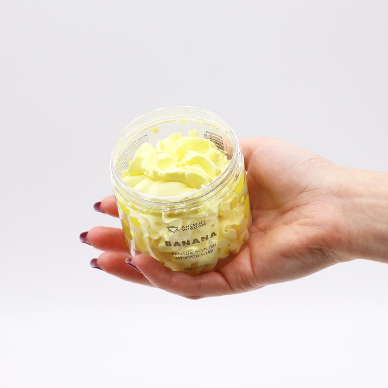Banana Whipped Natural Soap - 120g Fragrance-Free Skincare Soap