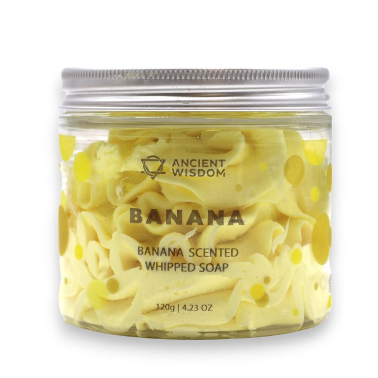 Banana Whipped Natural Soap - 120g Fragrance-Free Skincare Soap