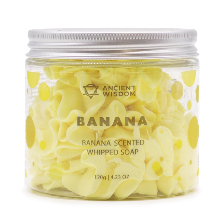 Banana Whipped Natural Soap - 120g Fragrance-Free Skincare Soap