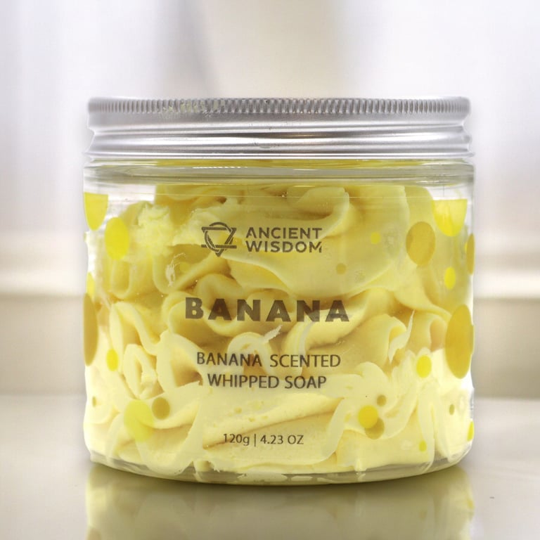 Banana Whipped Natural Soap - 120g Fragrance-Free Skincare Soap