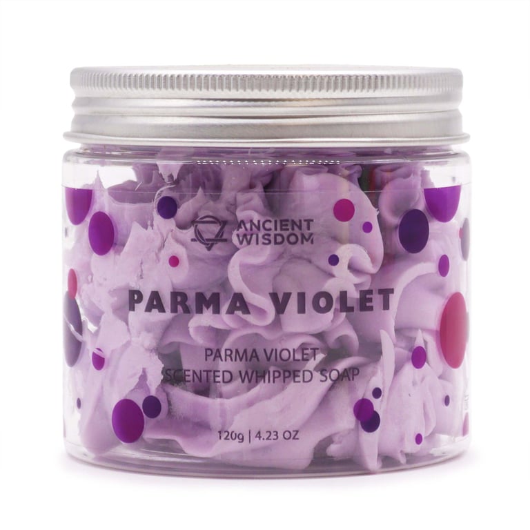 Parma Violet 120g Handmade Natural Whipped Soap - Fragrant Bath Time Bliss