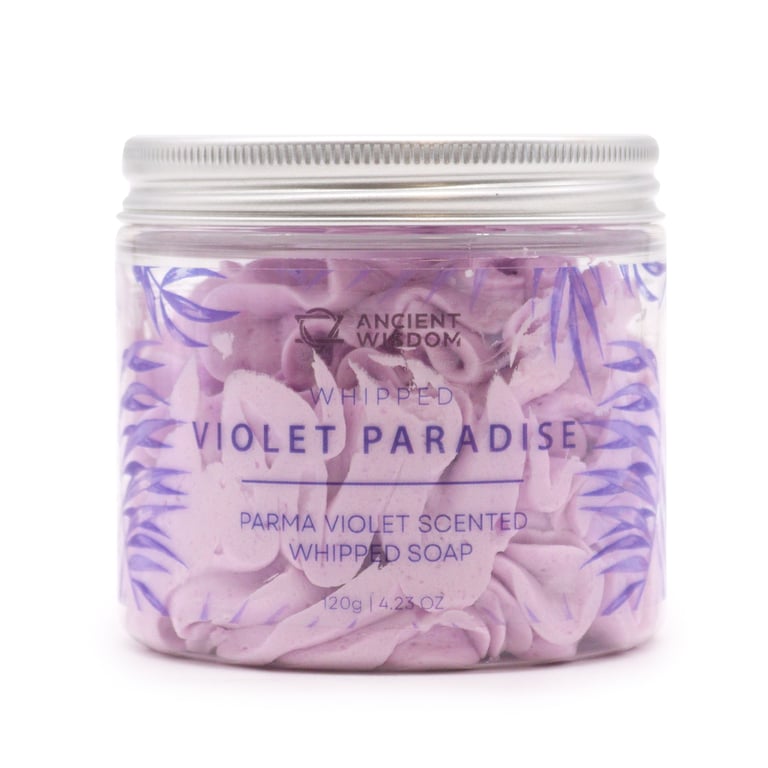 Parma Violet 120g Handmade Natural Whipped Soap - Fragrant Bath Time Bliss
