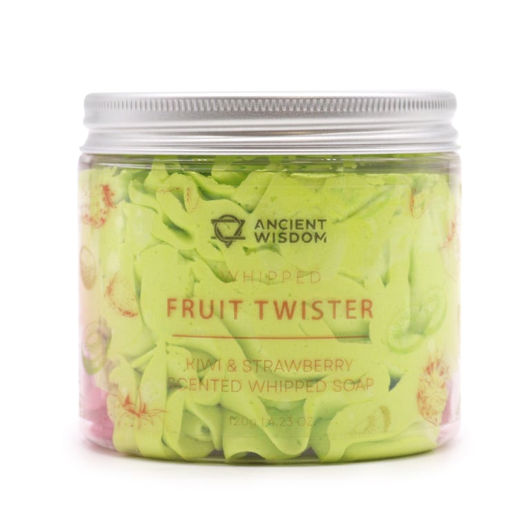Natural Strawberry & Kiwi Whipped Soap 120g - Moisturizing and Gentle Body Care
