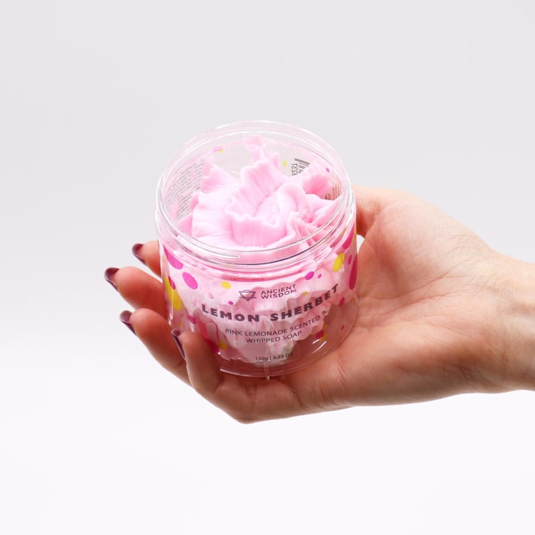 Pink Lemonade Whipped Bath Soap 120g - Refreshing Fragrance and Gentle Cleansing