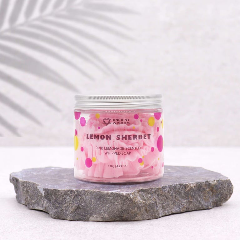 Pink Lemonade Whipped Bath Soap 120g - Refreshing Fragrance and Gentle Cleansing