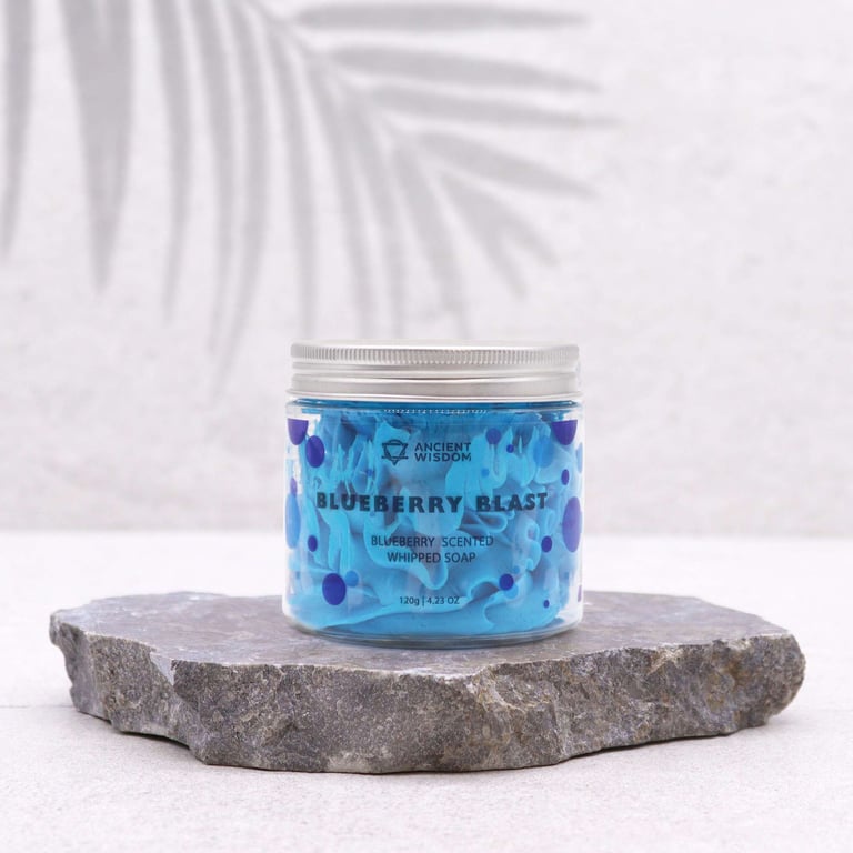 Blueberry Whipped Soap 120g - Natural Fragrance Soap for Home Beauty Care