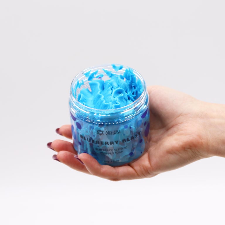 Blueberry Whipped Soap 120g - Natural Fragrance Soap for Home Beauty Care