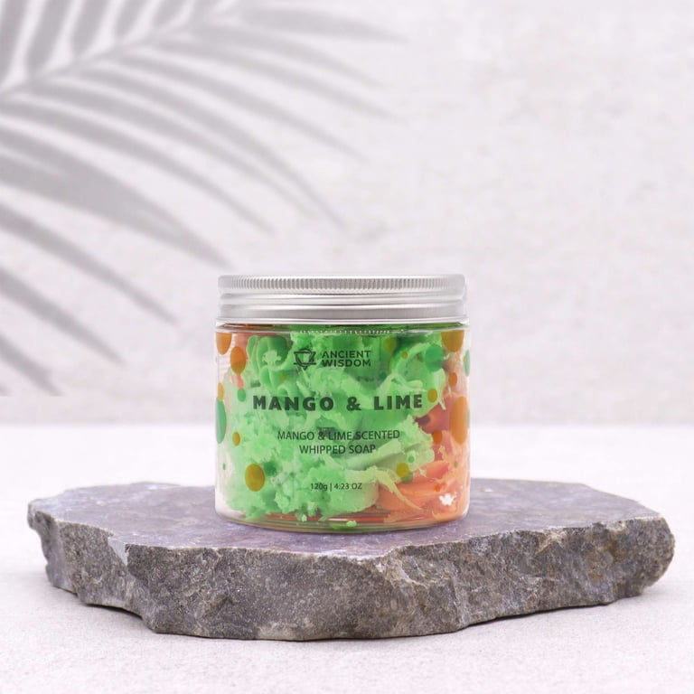 Mango & Lime Whipped Soap - 120g Natural Handmade Fragrance Soap
