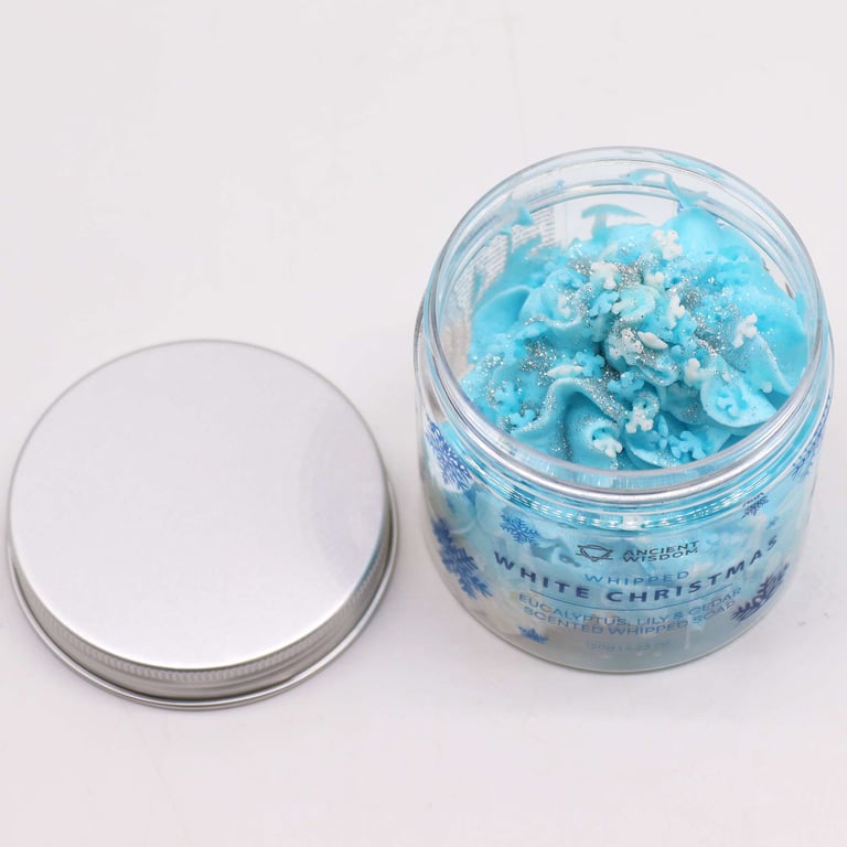 White Christmas Whipped Soap 120g - Luxurious Holiday Beauty Gift