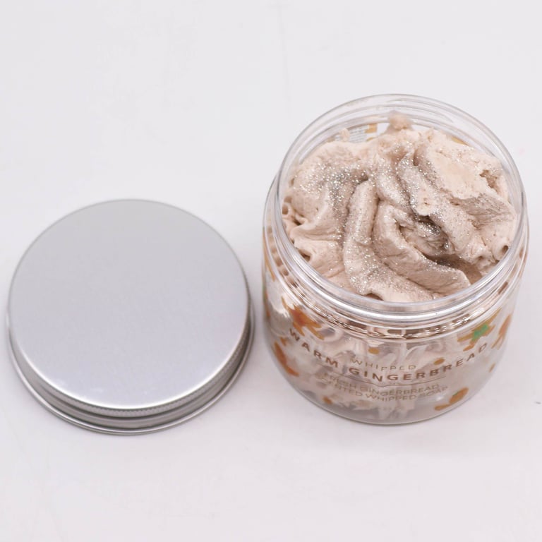 Warm Gingerbread Whipped Soap 120g - Holiday Fragrance Gift Set
