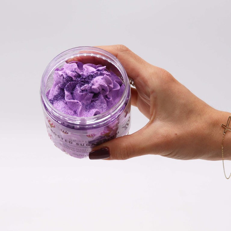 Frosted Sugar Plum Whipped Soap - 120g Luxurious Beauty Gift for Christmas Season