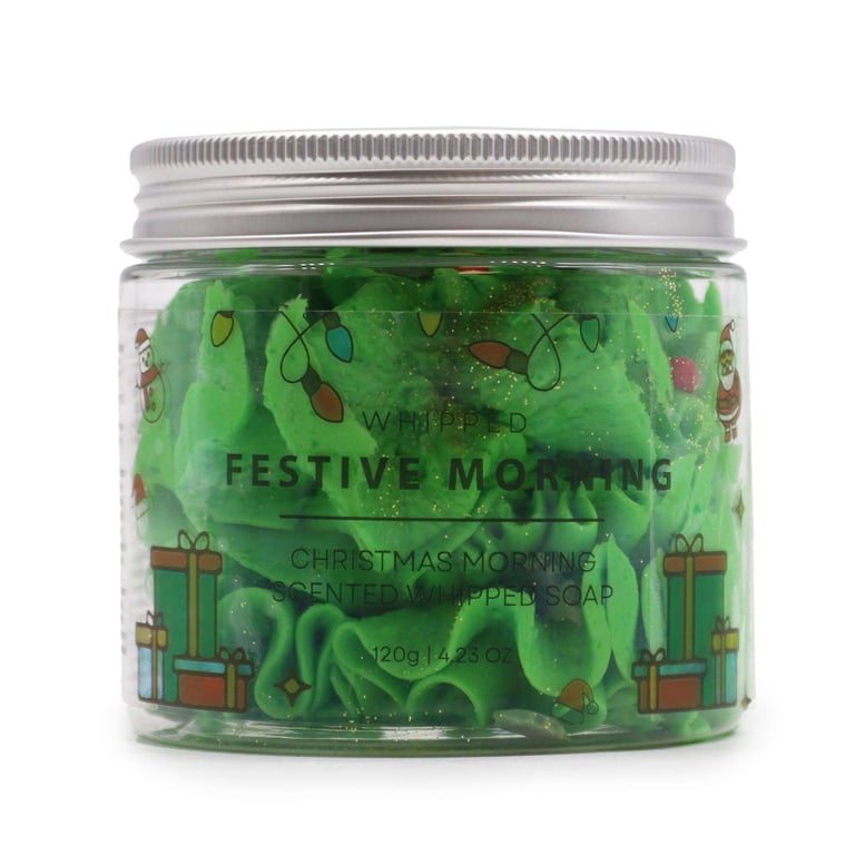 Festive Morning Whipped Soap 120g - Invigorating Home Fragrance Beauty Essentials