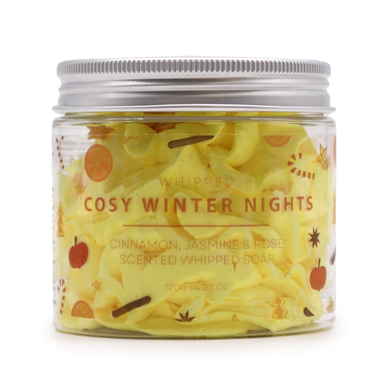 Cosy Winter Nights Whipped Soap 120g - Moisturizing Bath Soap for Soft Skin