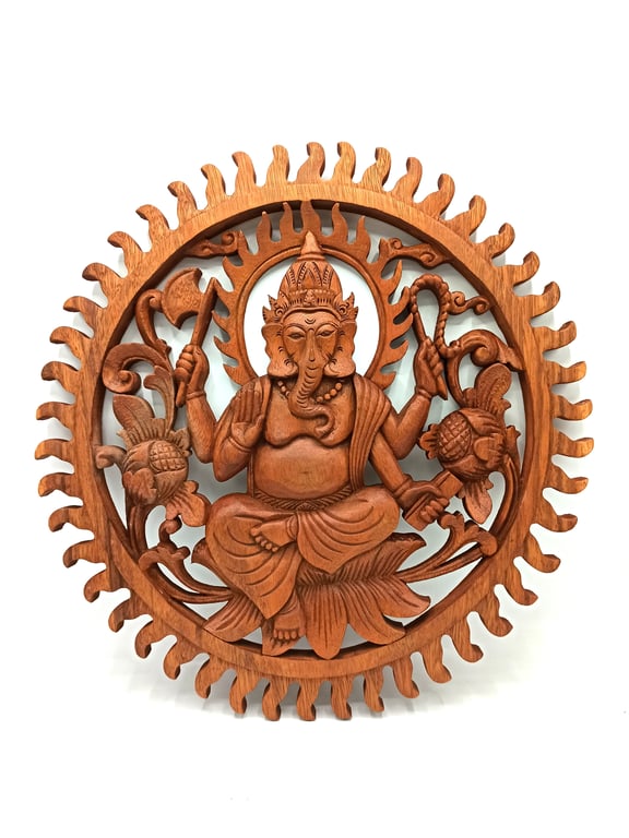 40cm Ganesh Wall Panel - Decorative Hindu Artwork
