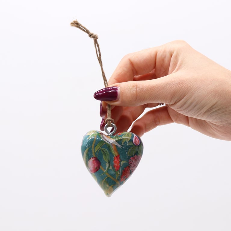 Large Decorative Wood Heart - Bird & Floral Wall Art Home Dcor Item