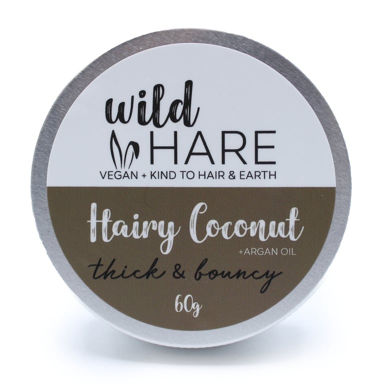 Wild Hare Solid Hairy Coconut Shampoo 60g - Natural & Gentle Coconut Formulation