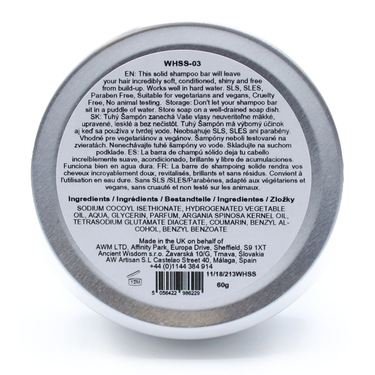 Wild Hare Solid Hairy Coconut Shampoo 60g - Natural & Gentle Coconut Formulation