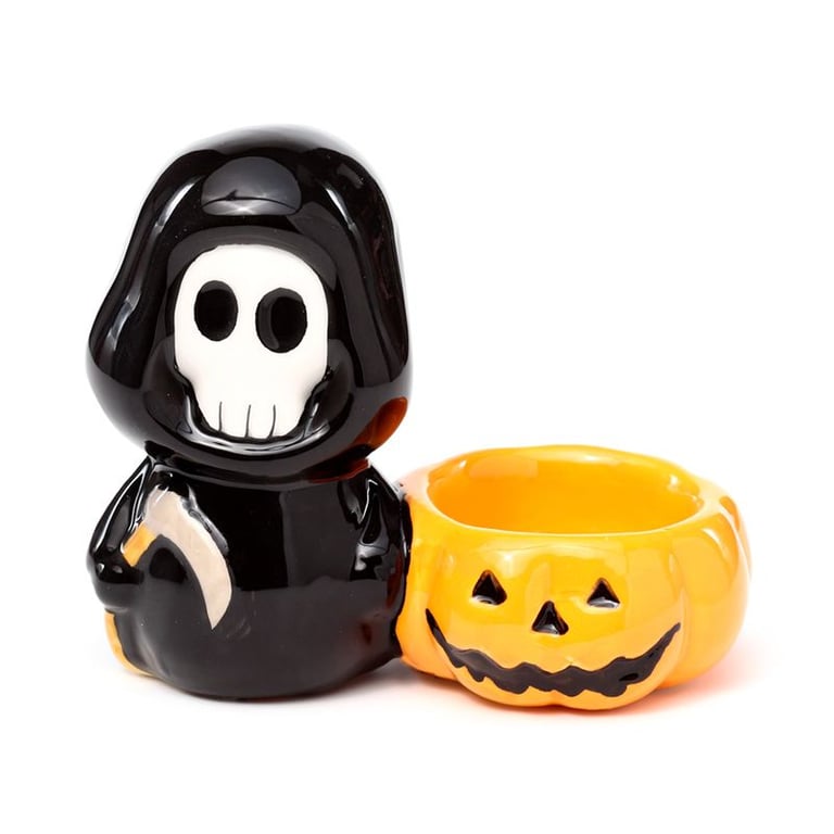 Ceramic Skull Boy Tea Light Candle Holder - Unique Home Decor Item with Distressed Design and 3-Piece Set
