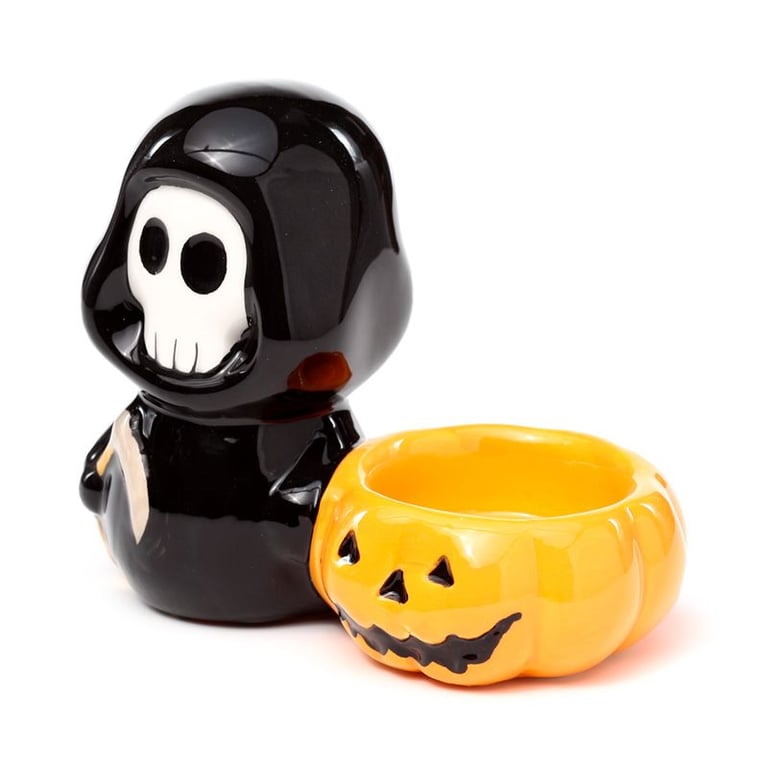 Ceramic Skull Boy Tea Light Candle Holder - Unique Home Decor Item with Distressed Design and 3-Piece Set