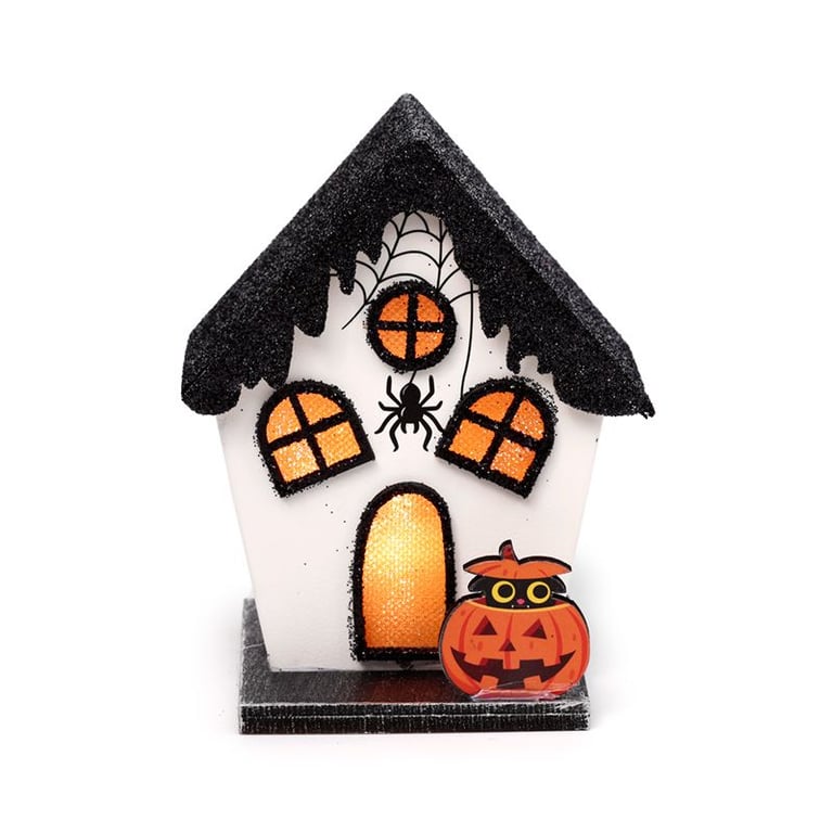 LED Spider House Halloween Decoration - Spooky Outdoor Lighting Decoration
