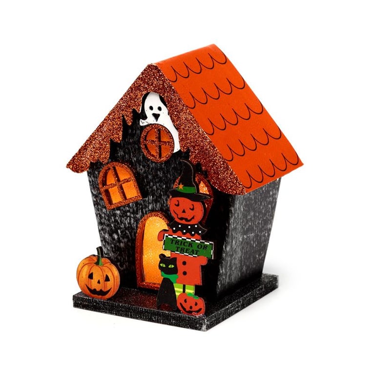 Trick or Treat LED Pumpkin House Outdoor Halloween Decoration