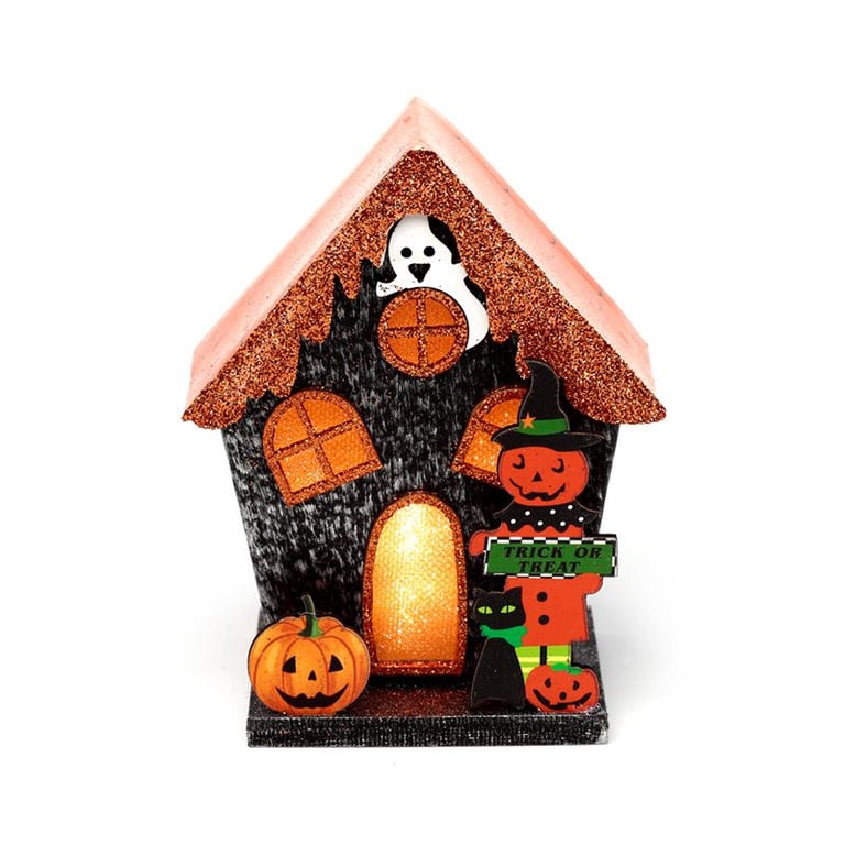 Trick or Treat LED Pumpkin House Outdoor Halloween Decoration
