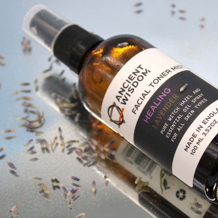 Organic Witch Hazel with Lavender 100ml Skin Toner - Fragrant and Soothing for Balanced Complexion